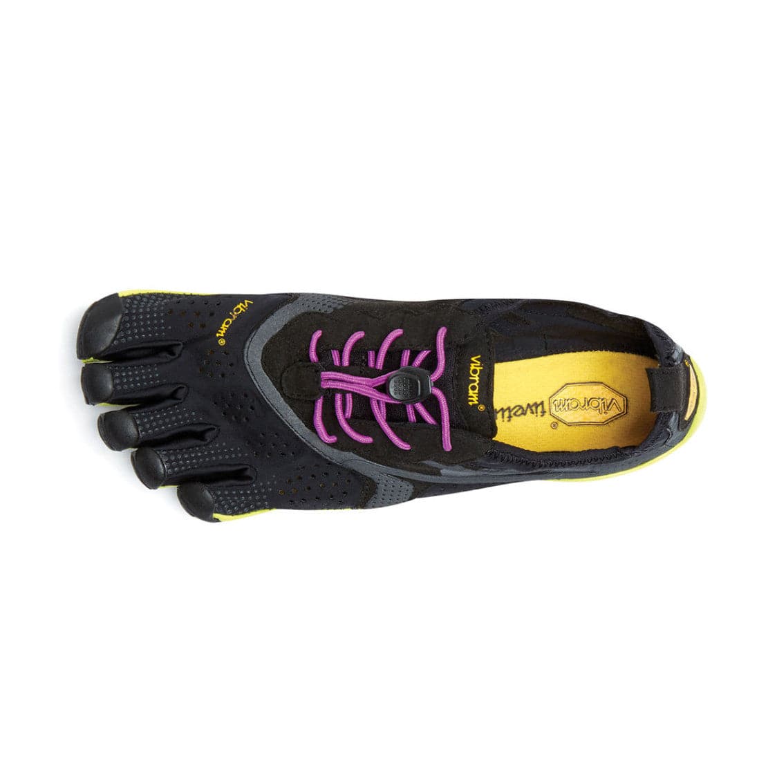 Vibram Fivefingers - V-RUN Womens Black Yellow Purple - Barefoot Junkie - Womens Vibram Fivefingers