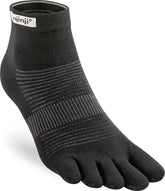 Injinji Toe Socks - Injinji Ultra Run Light Weight Mini Crew Black (New 2023) - Barefoot Junkie - Injinji Socks