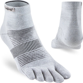 Injinji Toe Socks - Injinji Ultra Run Light Weight Mini Crew Gray (New 2023) - Barefoot Junkie - Injinji Socks