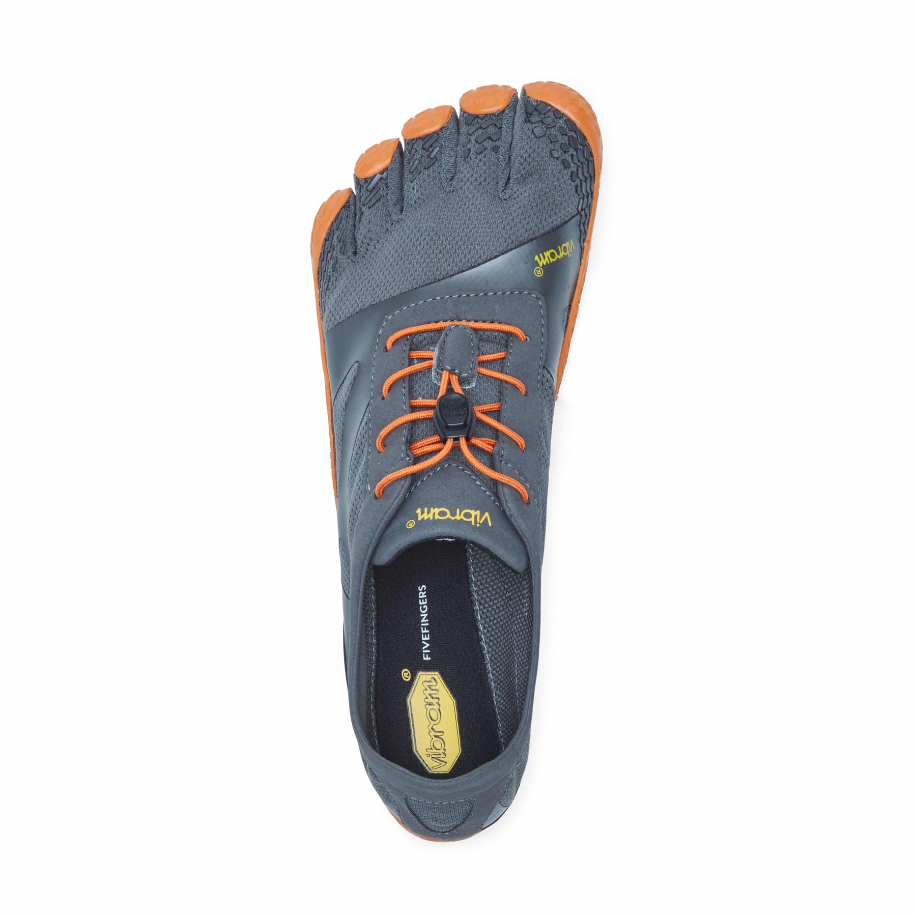 Vibram Fivefingers - KSO EVO Mens Grey Orange - Barefoot Junkie - Mens Vibram Fivefingers