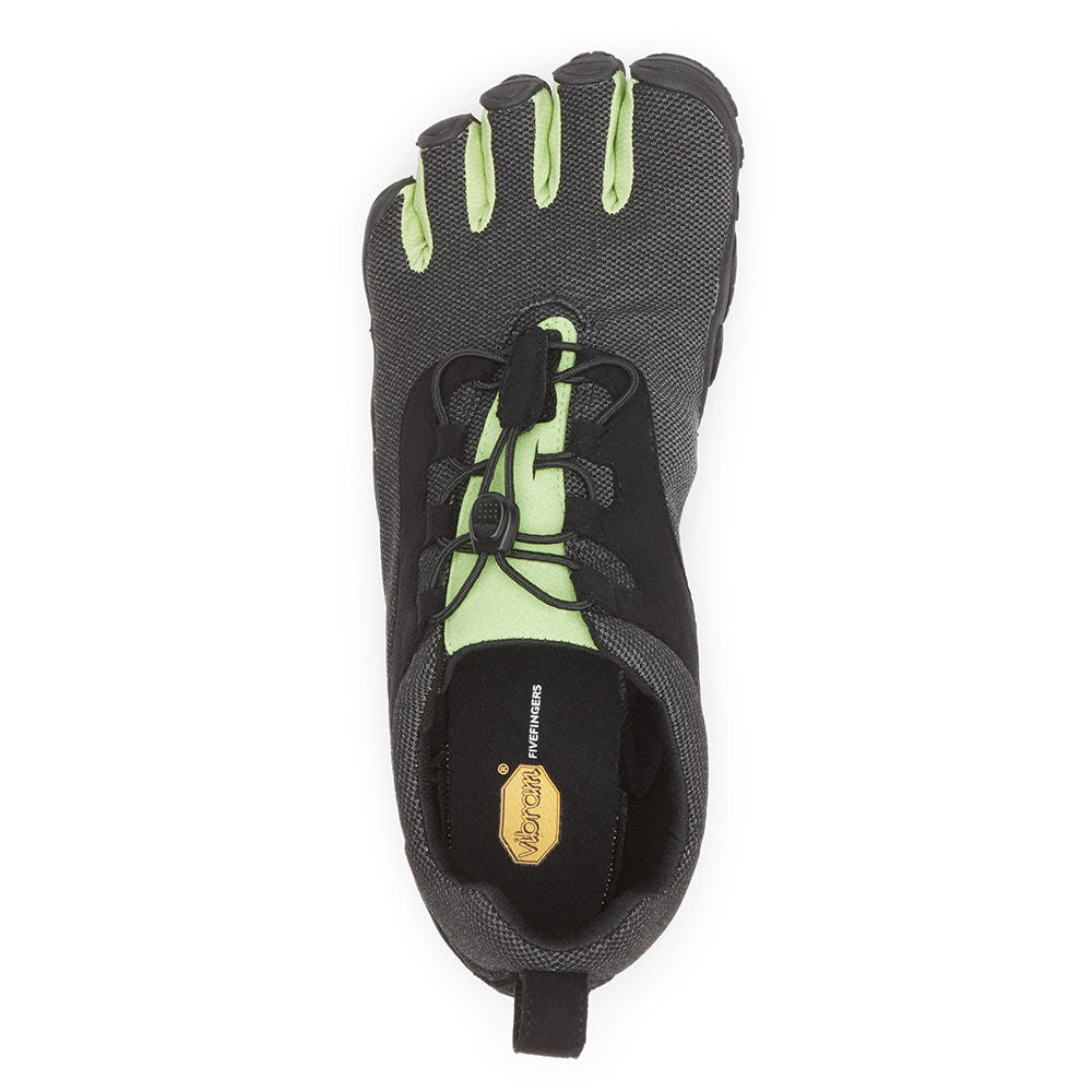 V-Run Retro Mens Black Green Black - Barefoot Junkie