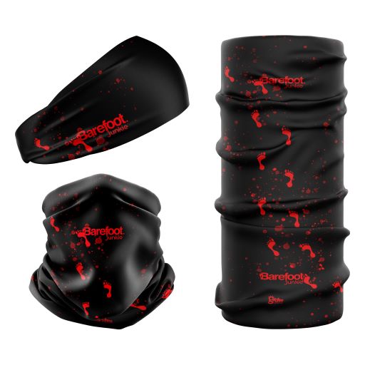 Barefoot Junkie Seamless Mulifunctional Scarf Black Red - Barefoot Junkie
