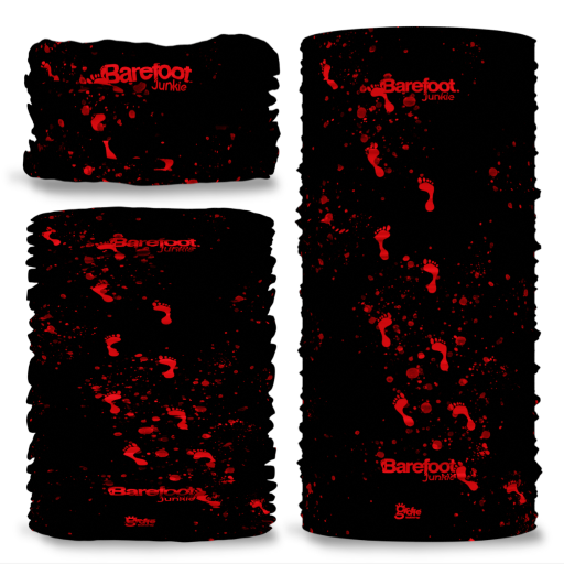 Barefoot Junkie Seamless Mulifunctional Scarf Black Red - Barefoot Junkie