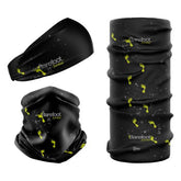 Barefoot Junkie Seamless Mulifunctional Scarf Black Yellow - Barefoot Junkie