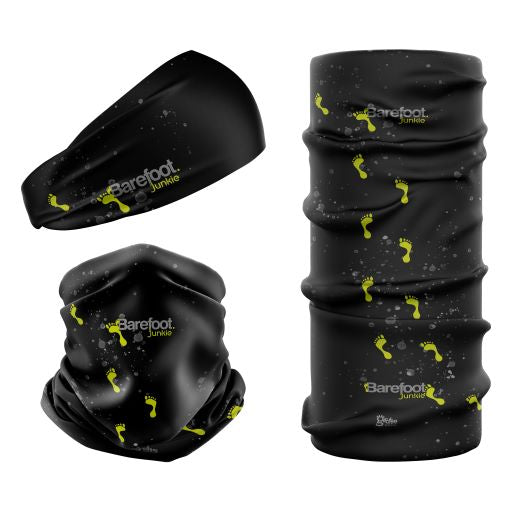 Barefoot Junkie Seamless Mulifunctional Scarf Black Yellow - Barefoot Junkie