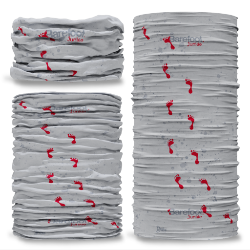 Barefoot Junkie Seamless Mulifunctional Scarf Grey Red - Barefoot Junkie