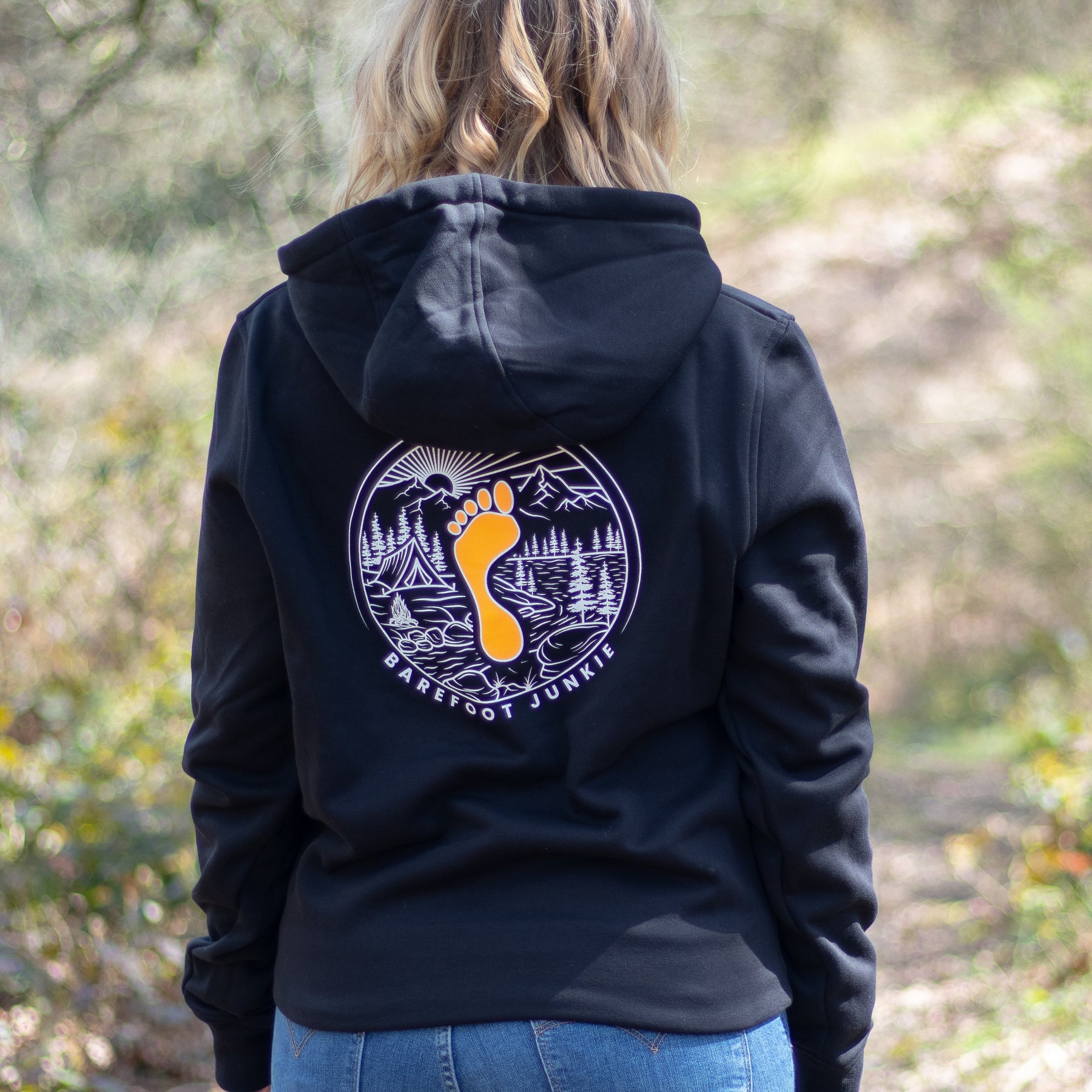 Barefoot Junkie - Barefoot Junkie Explore Hoodie Black Unisex Fit - Barefoot Junkie - Hoodie