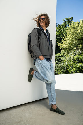 One Quarter Mens Black Leather - Barefoot Junkie