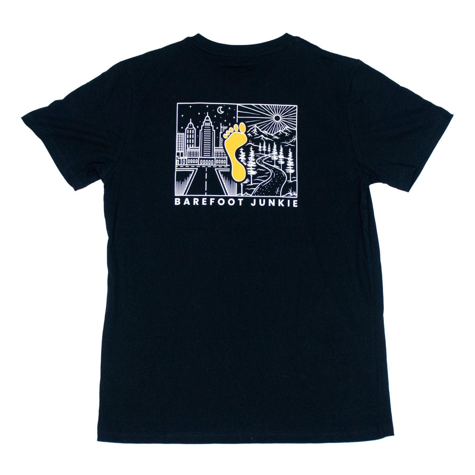 Barefoot Junkie - Barefoot Junkie Night & Day T-Shirt Black - Barefoot Junkie - T-Shirt