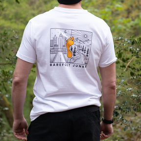 Barefoot Junkie - Barefoot Junkie Night & Day T-Shirt White Unisex Fit - Barefoot Junkie - T-Shirt